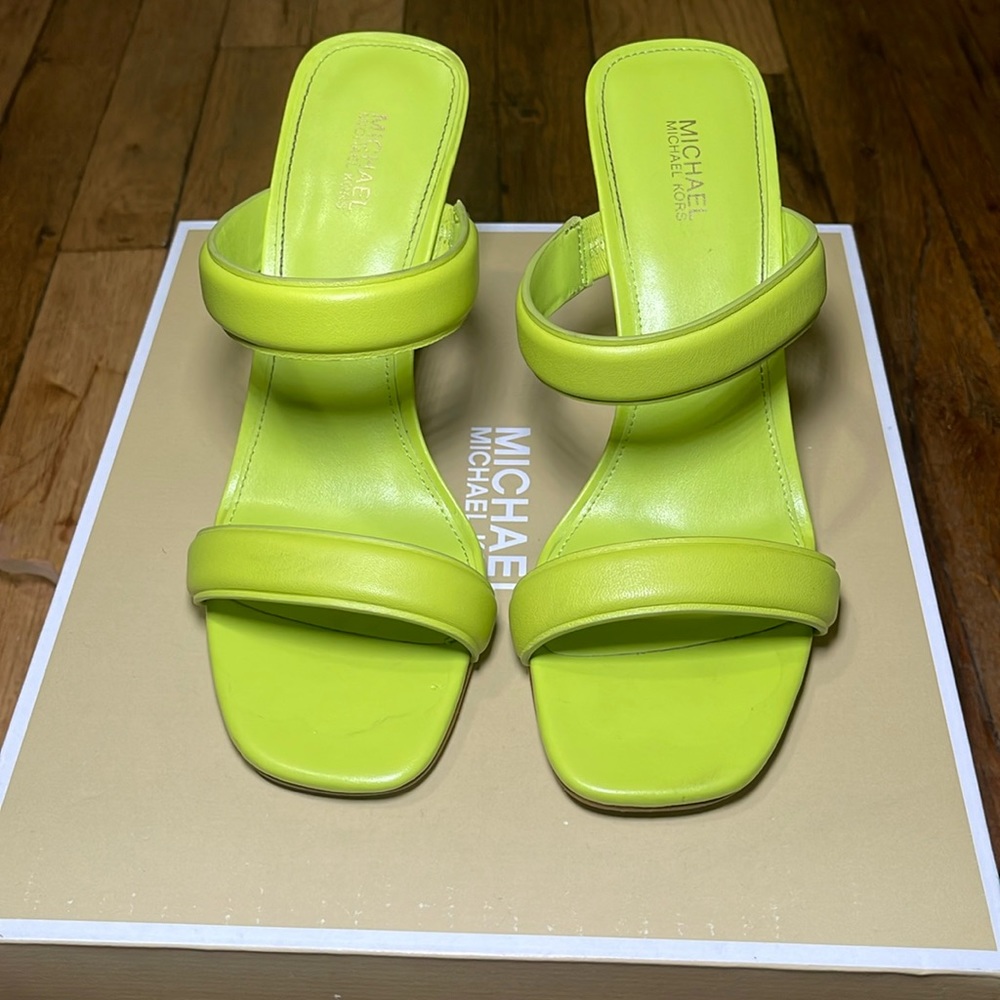 Lime green heels by Michael Michael Kors